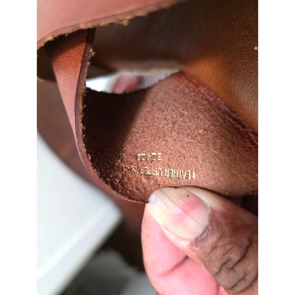 Bertucci Women's Brown Leather Cross-Strap Wedge Sandals Size 39 - Picture 10 of 10